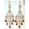 Image 1 : 6092 14K Gold Earrings w/MultiColor Gemstones/Diamonds