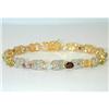 Image 1 : 7883 Silver Multicolor Gemstones Bracelet