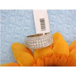 6103 14k White Gold Ring with Diamonds