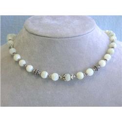 6113 Silver and White Quartz Necklace