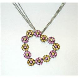 9028 14KW Gold Necklace w/ Sapphire Pendant