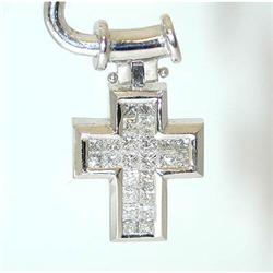 9106 14KW Gold Cross Diamonds Pendant