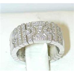 2277 BVLGARI 18KW Gold Ring w/ Diamonds