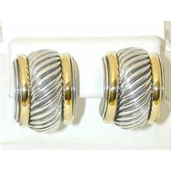 2298 David Yurman Silver/18K Gold Earrings
