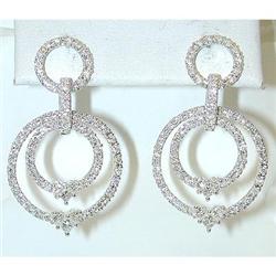 2320 18KW Gold Post Earrings w/ Diamonds