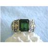 Image 1 : 4433 Silver Ring with Gold and Green Quartz