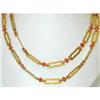 Image 1 : 2240 VCA 14K Gold Necklace w/ Corals