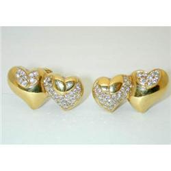 4514 ARFAN PAIRS 18KY Gold Earrings w/ Diamond