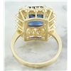Image 4 : 7.03 CTW Sapphire 18K Yellow Gold Diamond Ring