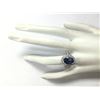 Image 4 : 5.46 CTW Natural Blue Tanzanite And Diamond Ring In 14K White Gold
