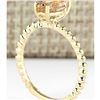 Image 3 : 1.10 CTW Natural Morganite Ring In 14k Yellow Gold