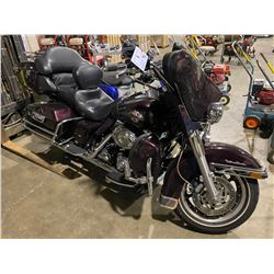 2007 HARLEY DAVIDSON ULTRA CLASSIC, MOTORCYCLE TOURING, BURGUNDY, VIN # 5HD1FC4157Y685851