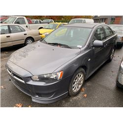 2011 MITSUBISHI LANCER, 4DR COUPE, GREY, VIN # JA32U2FU4BU602431