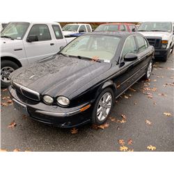 2003 JAGUAR X-TYPE, 4DR SEDAN, BLACK, VIN # SAJGA51D33XC92642