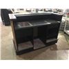 Image 2 : BLACK & LIGHT WOOD 61"W X 28"D X 45"H MOBILE BAR CATERING UNIT ( NO TAP HOSES )