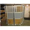 Image 1 : 4 LARGE 74"W X 78"H MODERN GREY / LIGHT WOOD ROOM DIVIDERS & 2 SMALL 26"W X 78"H MODERN GREY /