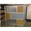 Image 2 : 4 LARGE 74"W X 78"H MODERN GREY / LIGHT WOOD ROOM DIVIDERS & 2 SMALL 26"W X 78"H MODERN GREY /