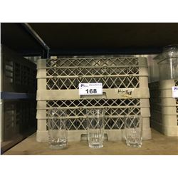 2 TRAYS OF ASSORTED RESTAURANT GLASSWARE