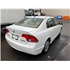 Image 2 : 2008 HONDA CIVIC HYBRID, 4DR SEDAN, WHITE, VIN # JHMFA36288S801940