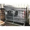 Image 1 : 4 NEW GREATBEAR 10' BI-PARTING WROUGHT IRON GATE SECTIONS WITH DEER ARTWORK IN CENTER