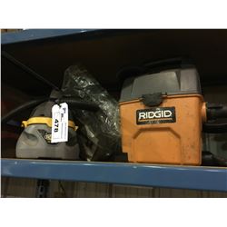 RIDGID SHOP VAC WITH HOSE AND STINGER SHOP VAC WITH HOSE