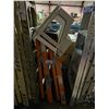Image 1 : 2X  WERNER  48" FIBERGLASS AND ALUMINUM STEP LADDERS AND 2 PLASTIC STEP STOOLS