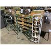 Image 1 : 2 GREEN MOBILE WIRE CARTS & WHITE MOUNTABLE PROPANE BOTTLE RACK