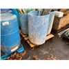 Image 2 : 8 WATER BARRELS & PALLET OF WOODEN DOLLIES / PARTS BINS