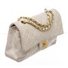 Image 2 : Chanel Chanel White Lambskin Leather Classic Medium Double Flap Bag