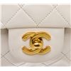Image 5 : Chanel Chanel White Lambskin Leather Classic Medium Double Flap Bag