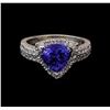 Image 2 : 2.88 ctw Tanzanite and Diamond Ring - 14KT White Gold
