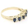 Image 4 : 14kt Yellow Gold 0.98 ctw Sapphire and Diamond Band Ring