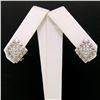 Image 3 : Barry Kieselstein Cord Platinum 0.50 ctw E VVS Diamond Pyramid Clip On Earrings