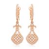 Image 1 : 14k Rose Gold 0.75CTW Diamond Earrings, (I1/I)