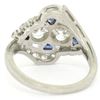 Image 5 : Antique Art Deco Milgrain Platinum 1.69 ctw Old European Rose Cut Diamond Ring