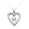 Image 1 : 1.23 ctw Diamond Pendant And Chain - 14KT White Gold