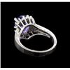 Image 3 : 2.87 ctw Tanzanite and Diamond Ring - 14KT White Gold