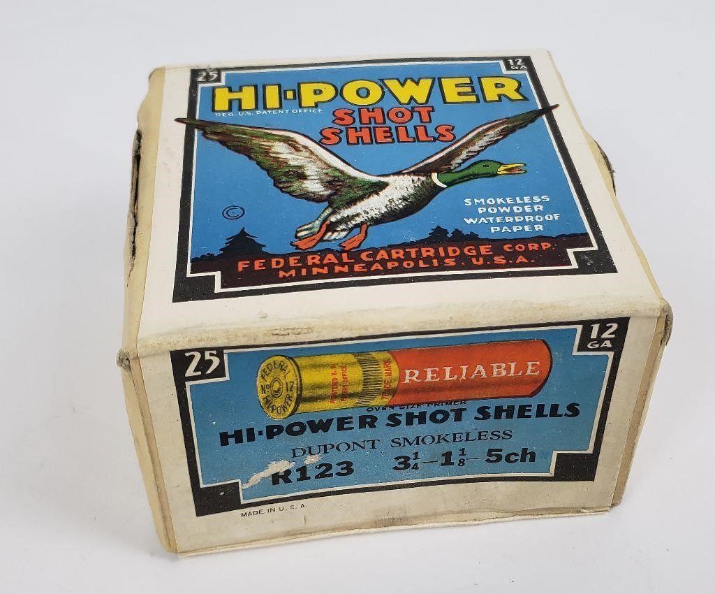 Federal Shells Box Hi Power Shot Shells Federal Cartridge Corp Box