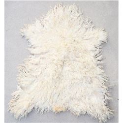 Montana White Angora Wool Sheep Hide Rug
