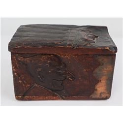 Very Fine Black Forest Carved Humidor Indian Chief