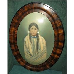 Plateau Indian Woman with Chief Blanket Photograph