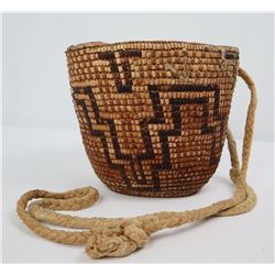 Salish Indian Berry Gathering Burden Basket