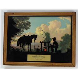 Cowboy Silhouette Bellevue Idaho Thermometer