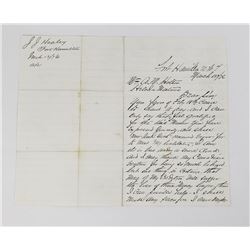 John Healey Fort Hamilton Montana Territory Letter