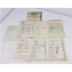 Lot of Montana Paper Receipts Yellowstone Park