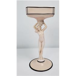 Crown Tuscan Cambridge Soap Dish Nude Glass
