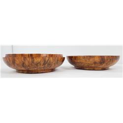 American Treen Burl Turned Lidded Bowl
