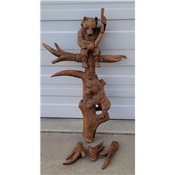 Black Forest Carving Hall Umbrella Stand Piece