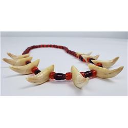 Inuit Eskimo Bear Tooth Trade Bead Necklace