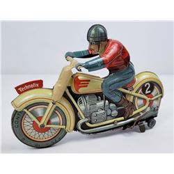 Technofix German Motorcycle Tin Toy